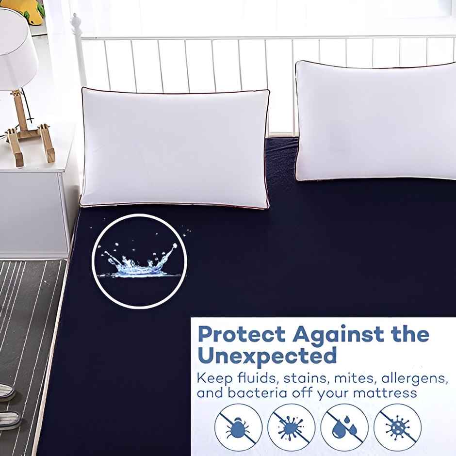 Dream Care Water Proof Terry Cloth Fitted Mattress Protector 78x72 Inch for Double Bed King Size