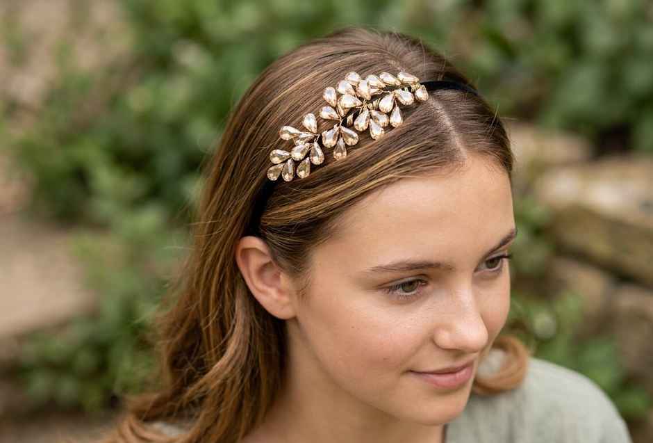 The Opal Factory Hair Accessories | Crystal Leaf Headband