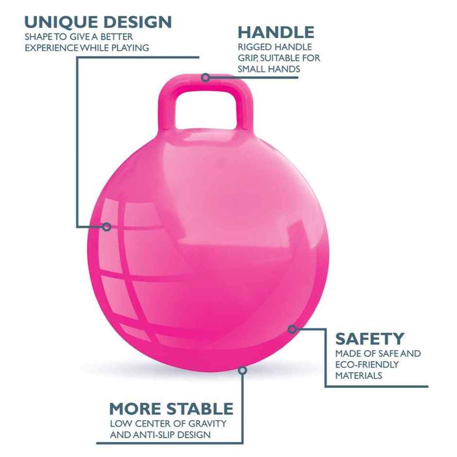Itoys Hop Ball-with Pump (Colour May Vary)