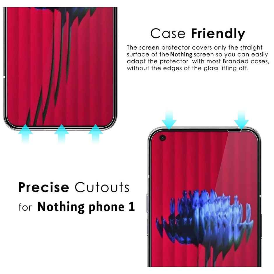 Kapaver Nothing Phone 1 Tempered Glass Screen Protector Guard | Glas - 1 Pack