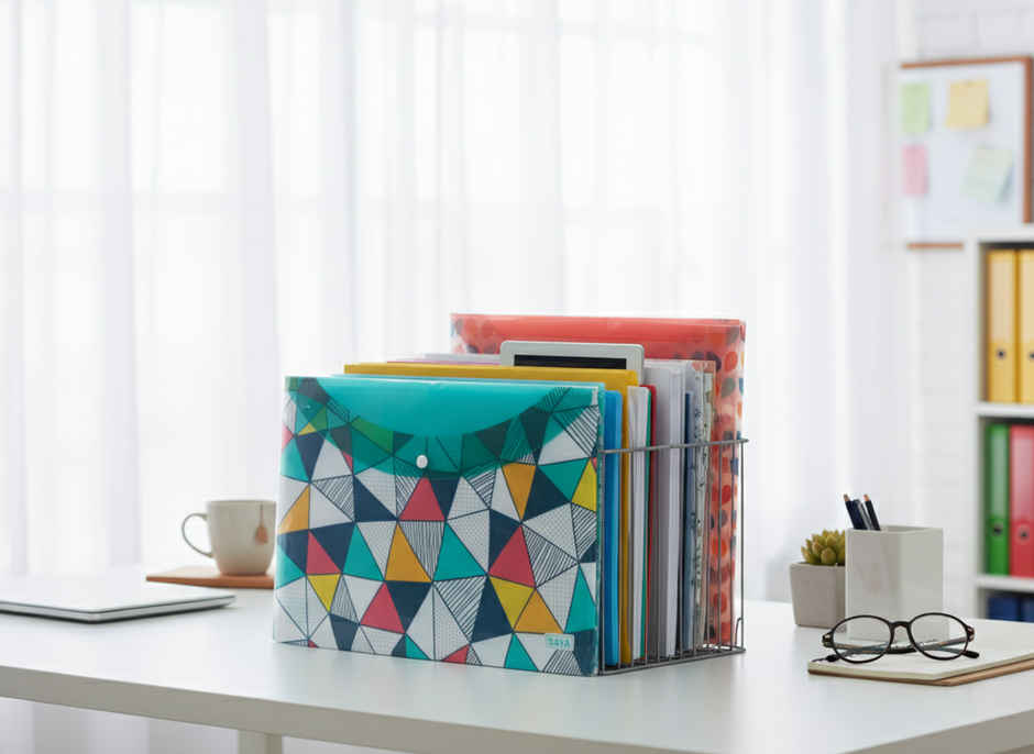 Saya Designer Clear Bag - Elegant and Durable Document Organizer | Assorted