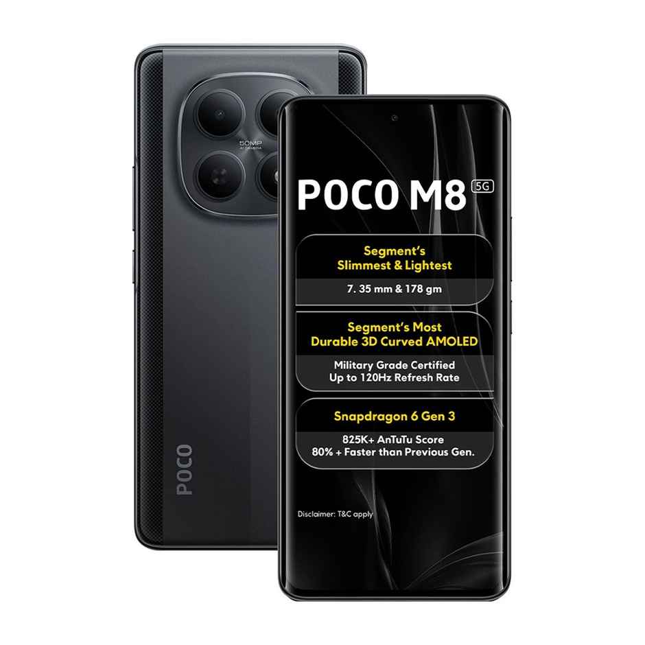 POCO M8 5G | 8GB RAM, 128GB Storage | Carbon Black