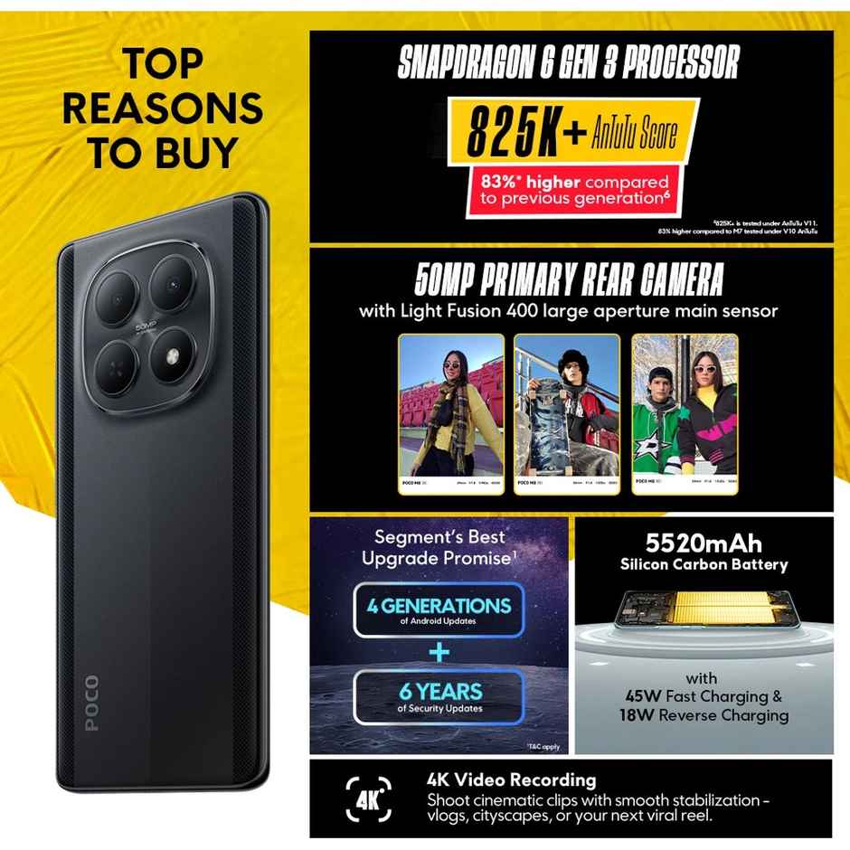 POCO M8 5G | 8GB RAM, 128GB Storage | Carbon Black