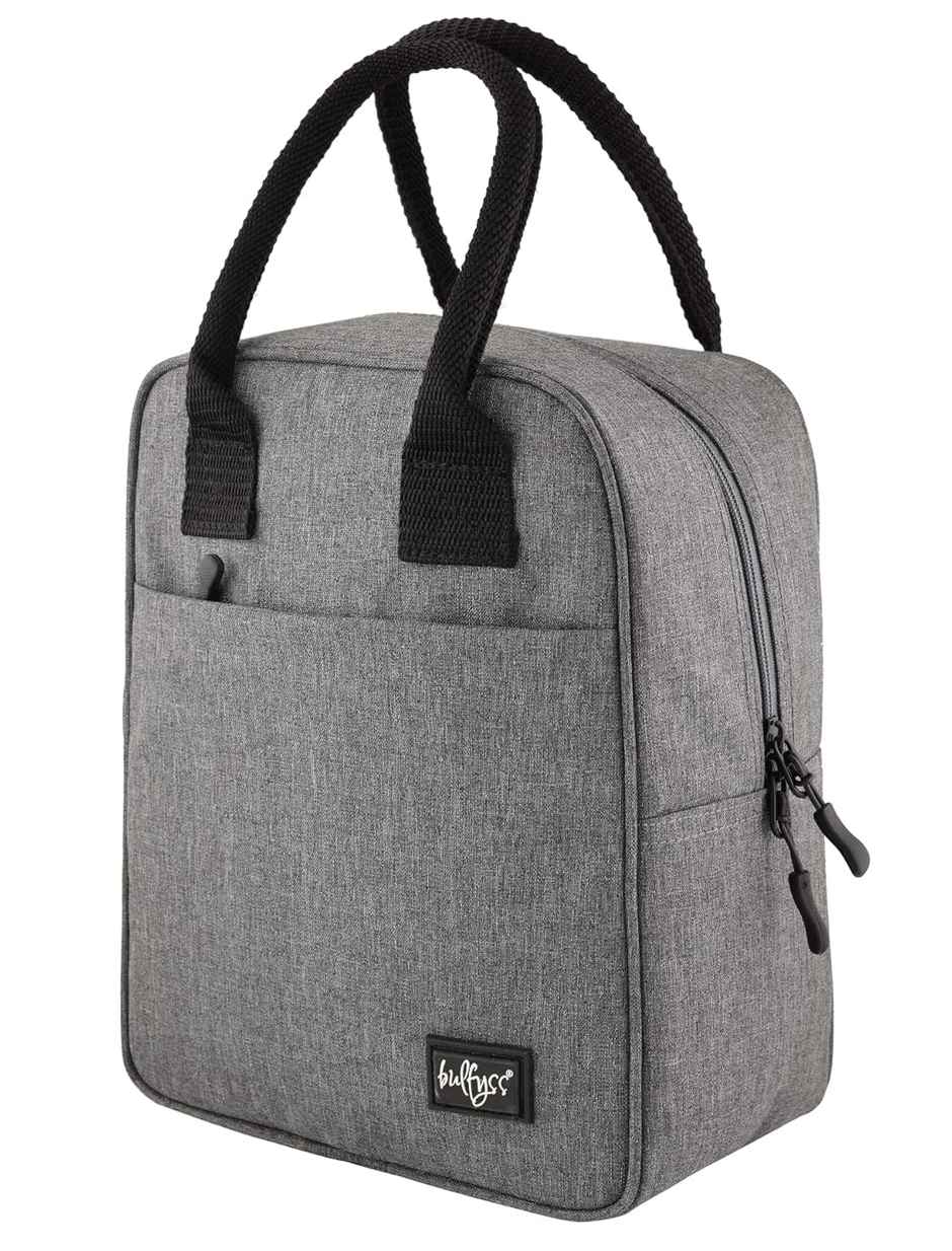 Urbanfix Bulfyss 7 L Insulated Nylon Lunch Bag | Office & Travel Tiffin Bag for Men & Women - Grey