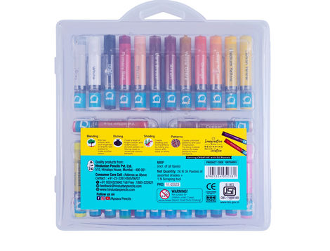 Apsara Oil Pastels 26 Shades - Plastic Box