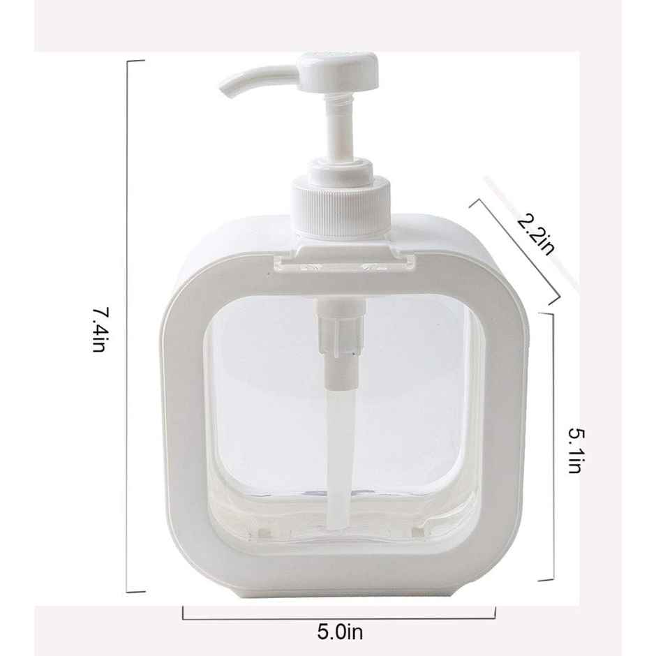 Perpetual Handwash Soap Dispenser | Refillable ABS Plastic for Bathroom & Kitchen (White)