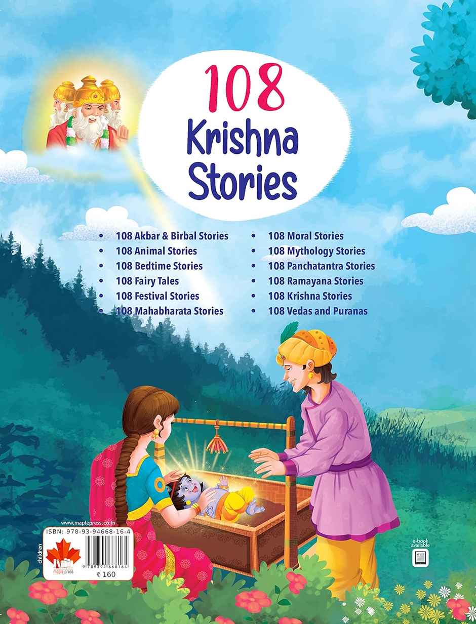 108 Krishna Stories for Children (Illustrated) - Story Book for Kids