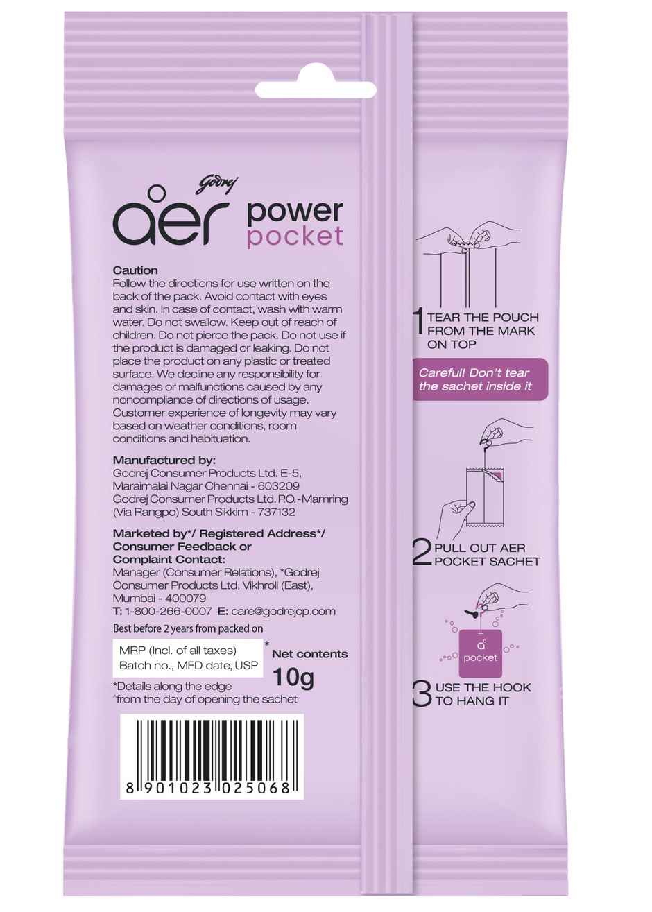 Godrej Aer Power Pocket Bathroom Freshener - Berry Rush