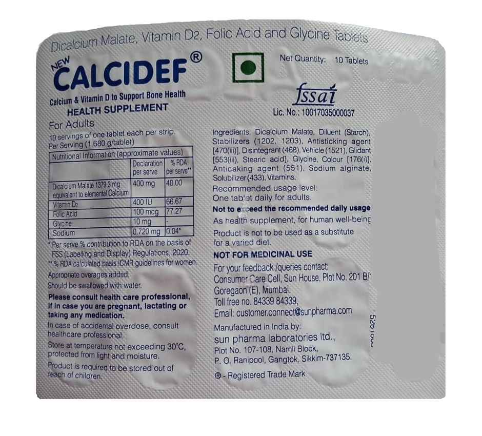 New Calcidef Vitamin(D3) Tablet