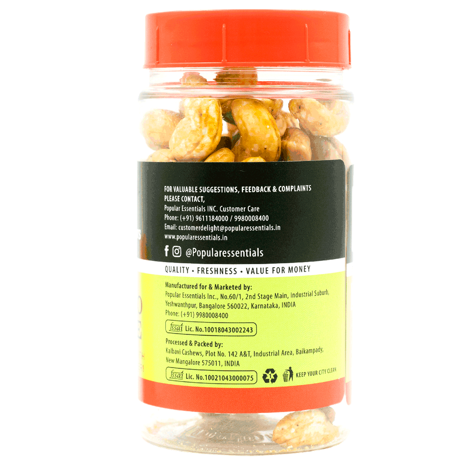 Popular Essentials Roasted Cashews - Jalapeno & Cheese (Jar)