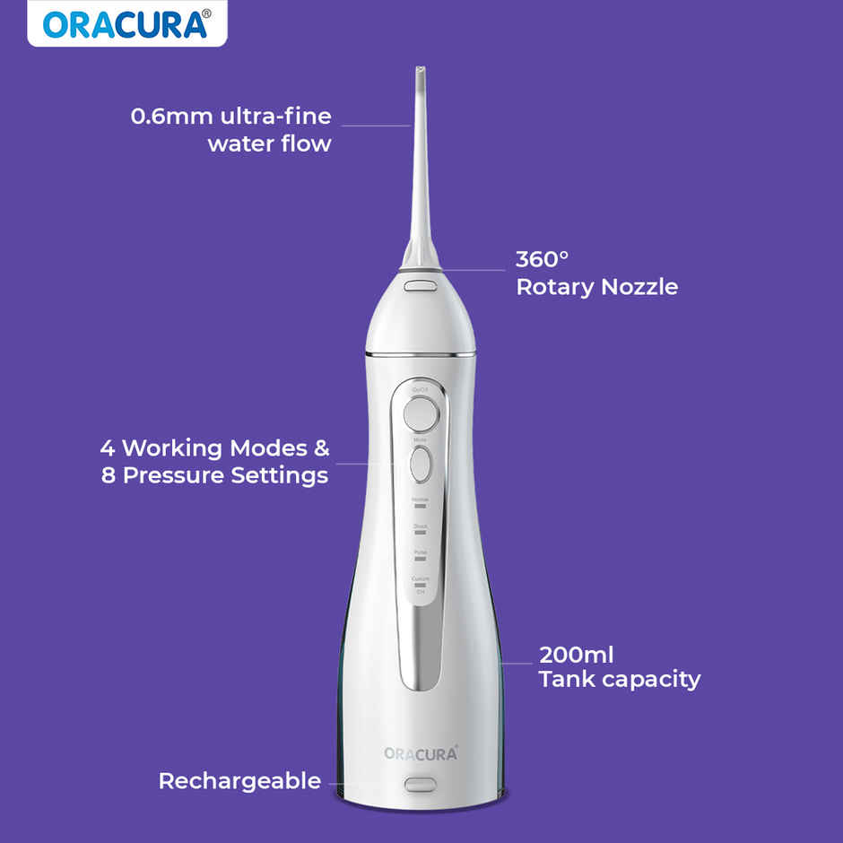 Oracura Oc200 Lite Smart Plus Water Flosser White