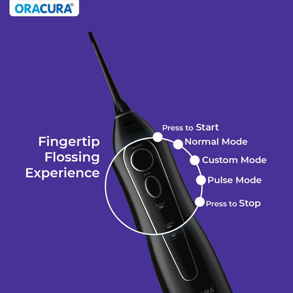 Oracura Oc150 Lite Smart Water Dental Flosser Black