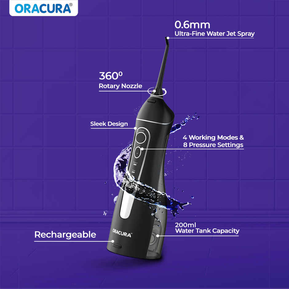 Oracura Oc200 Lite Smart Plus Water Flosser Black