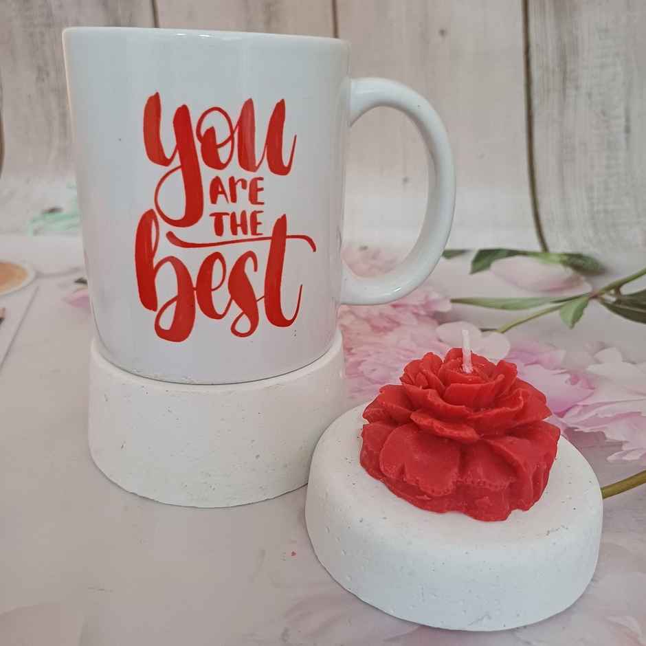 Gullak You Are The Best Dad Gift Hamper | 1 Mug + 1 Candle + Artificial Roses - Father's Day Special