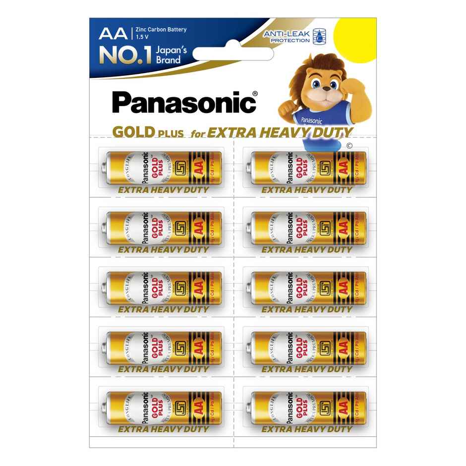 Panasonic Gold Plus Zinc Carbon 1.5V AA Alkaline Batteries | Superior Quality