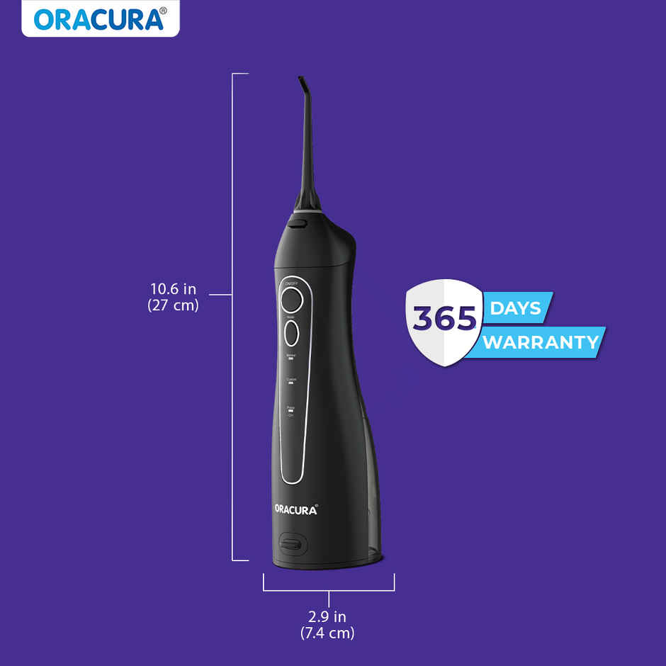 Oracura Oc150 Lite Smart Water Dental Flosser Black