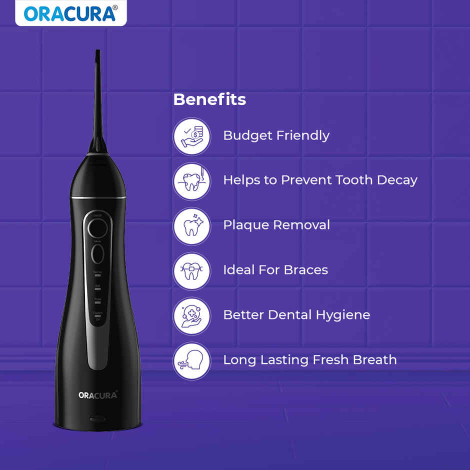 Oracura Oc200 Lite Smart Plus Water Flosser Black