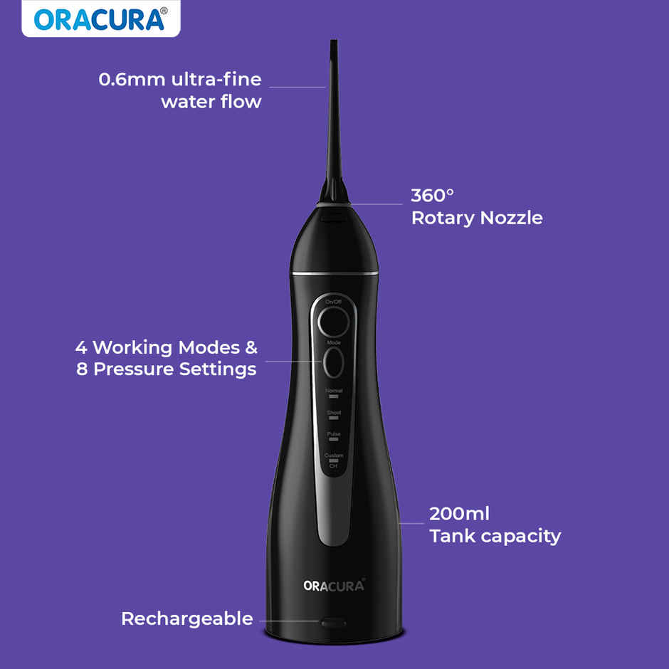 Oracura Oc200 Lite Smart Plus Water Flosser Black