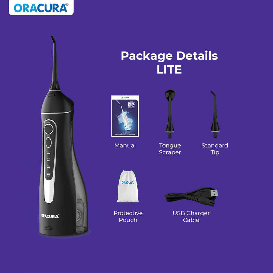 Oracura Oc200 Lite Smart Plus Water Flosser Black