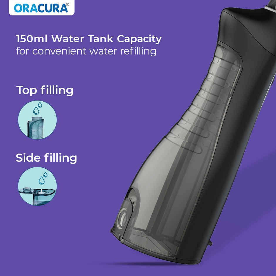Oracura Oc150 Lite Smart Water Dental Flosser Black