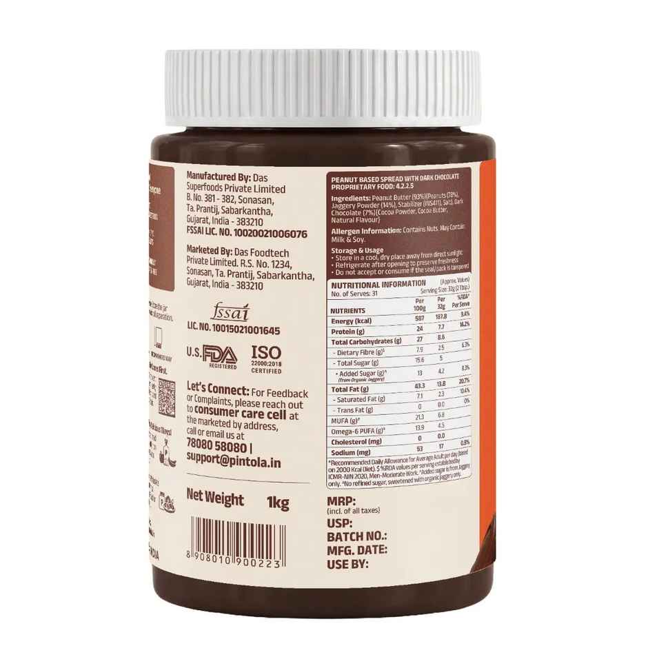 Pintola Dark Chocolate Creamy Peanut Butter