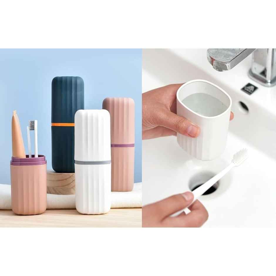 Perpetual Multipurpose Toothbrush Holder | Travel & Bathroom Organizer (Pack of 2)