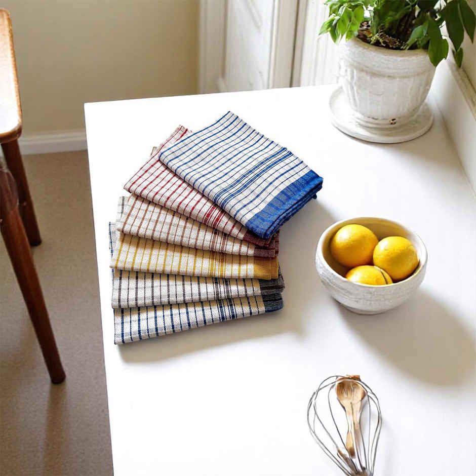 Lushomes Cotton Kitchen Towels - Waffle Weave | 45 x 70 cm