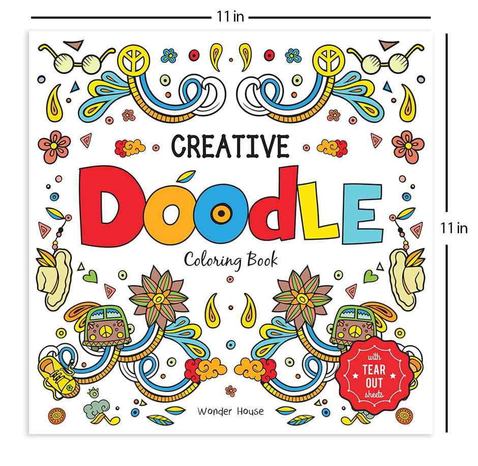 Creative Doodle Coloring Book - Children Coloring Book with Tear Out Sheets
