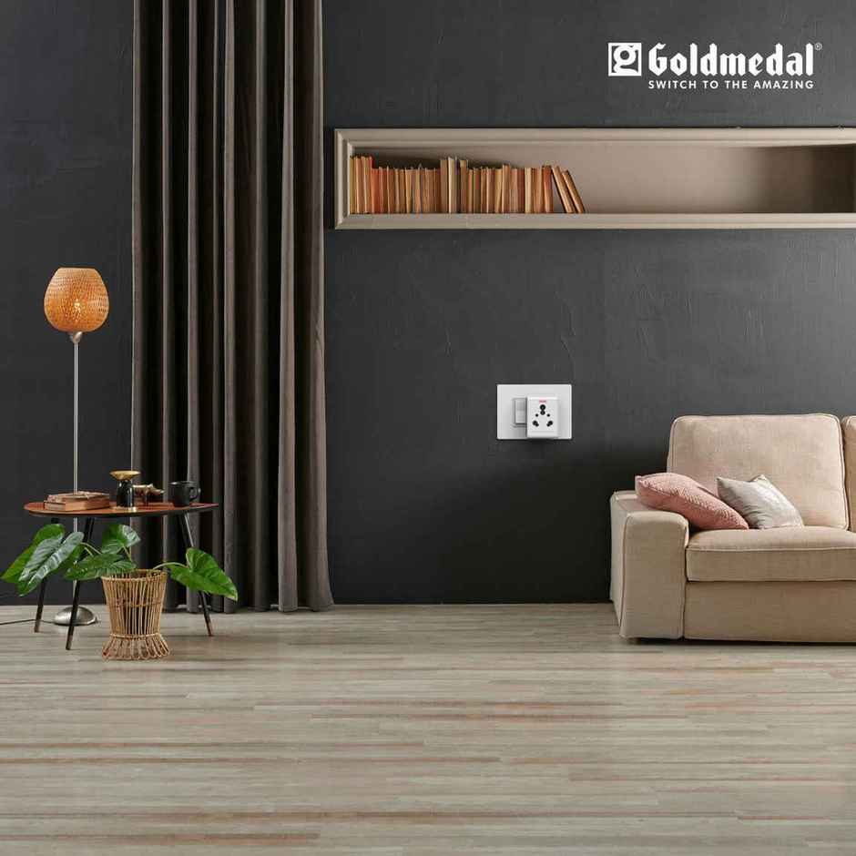 Gold Medal 16A i-Link 3 Pin Plug Universal Travel Adaptor - White | for Home,Office,Travel | Compact & Reliable Combo