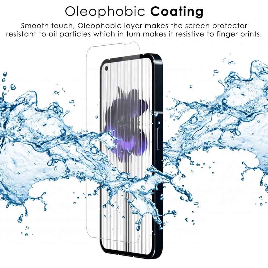 Kapaver Nothing Phone 1 Tempered Glass Screen Protector Guard | Glas - 1 Pack