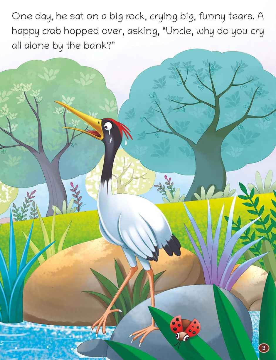 Oswaal Books Lil Legends Short Illustrated Panchtantra Stories For Kids 2+ | The Crane And The Crab