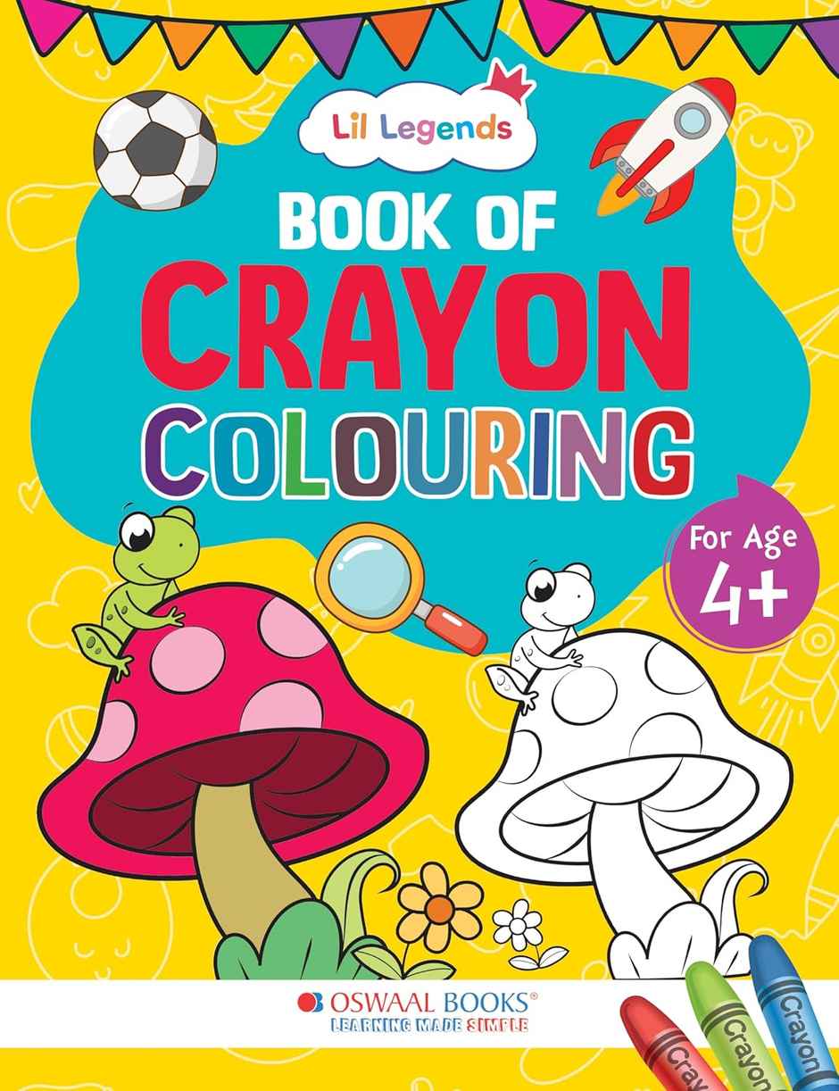 Oswaal Books Lil Legends Creative Crayon Colouring Book | for 4+ Year Old Kids