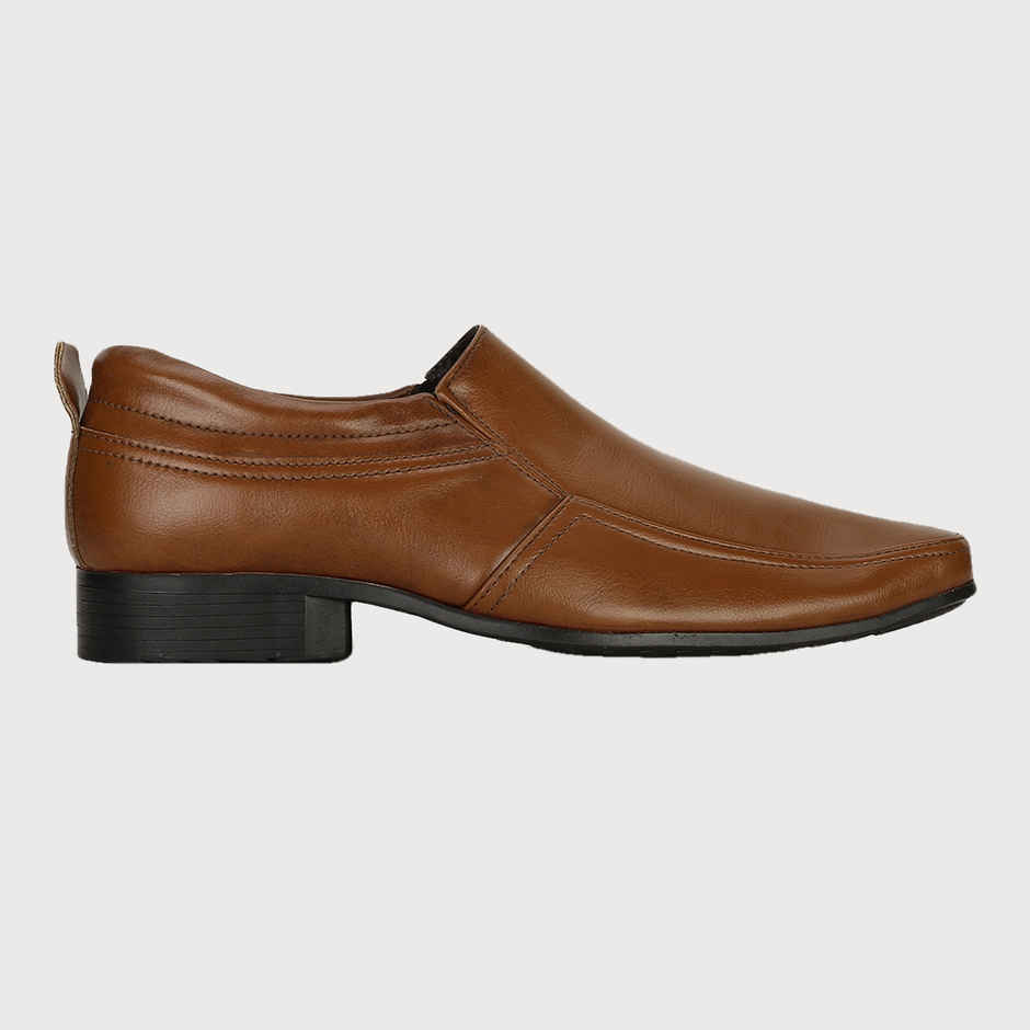 Bata Light Brown Slip On Formal Shoes For Men | 7 UK