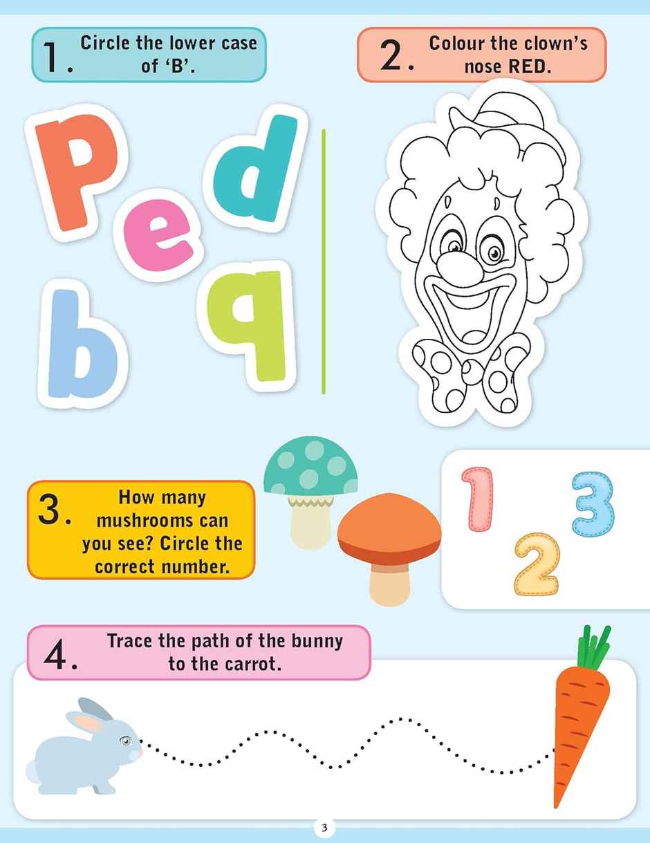 Brilliant Brain Activity Book 3+| Fun Activities Educational Book|Early Learning Book for Kid