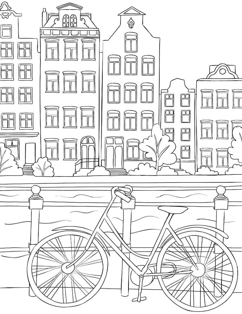 Cityscape Colouring Book for Adults With Detailed City Designs|Coloring Book|Art Therapy Relaxing