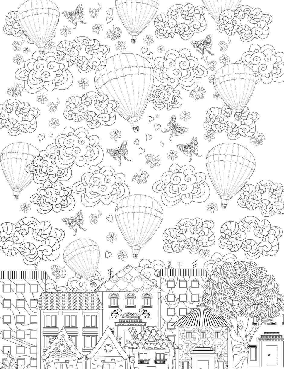 Cityscape Colouring Book for Adults With Detailed City Designs|Coloring Book|Art Therapy Relaxing