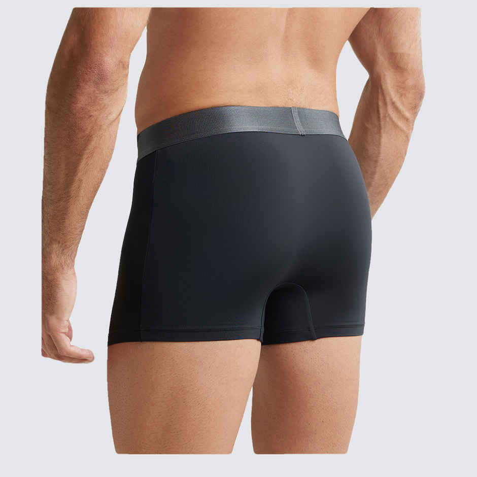 Jockey IC28 Men's Tactel Microfiber Elastane Stretch Underwear Solid Trunk | Black-M