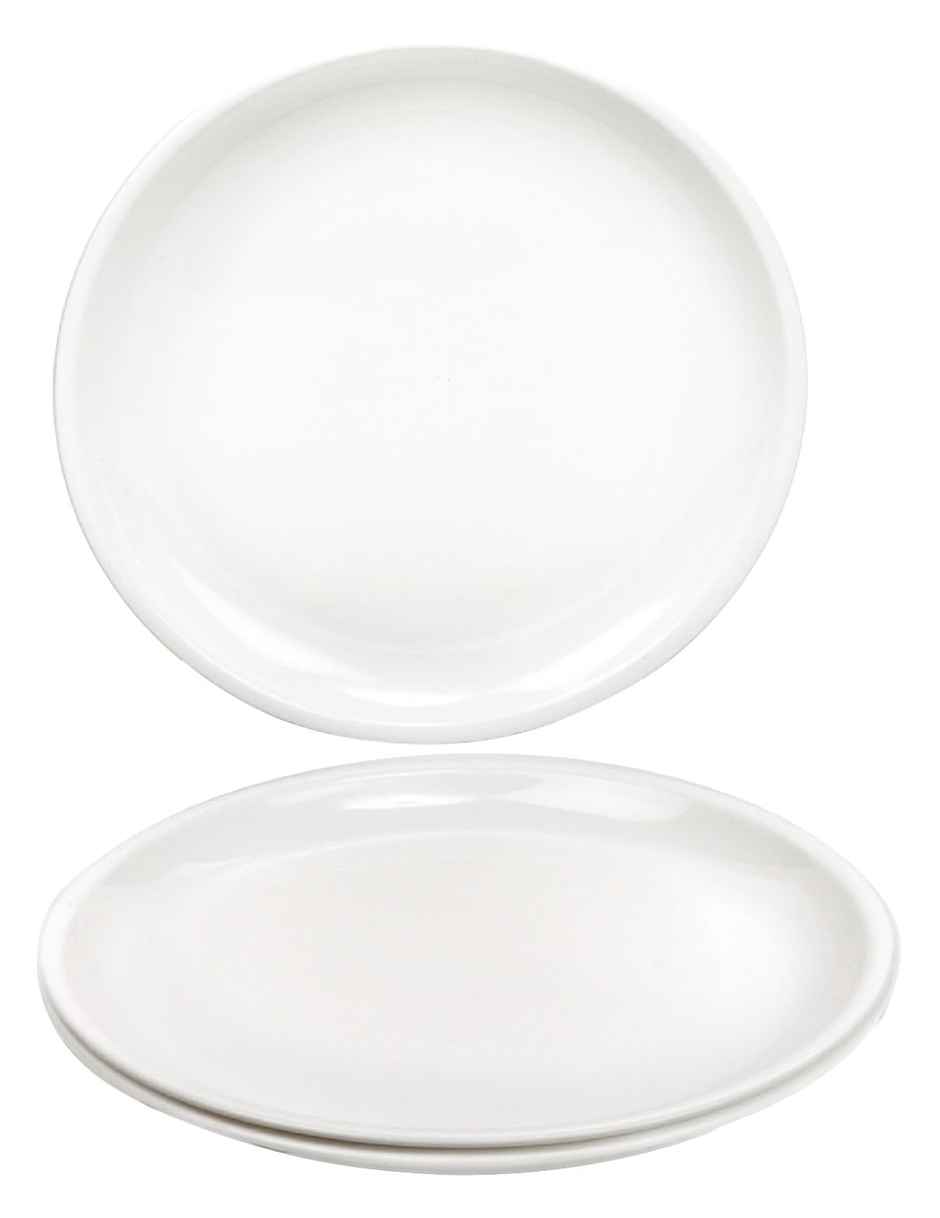 Signoraware Round Plate Set | Set of 3 | White | Dinner Plate Set, Kitchen Plates