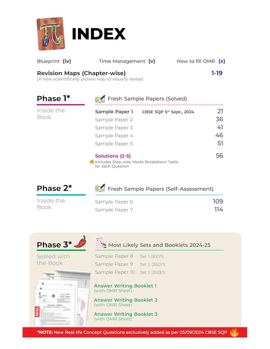 CBSE Mathematics Standard Class 10 Sample Papers 2024-25