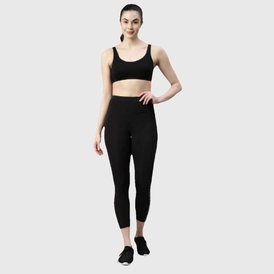 Enamor Women's SB06 Cotton Lounge Sports Bra | High Coverage | Non Padded | Wirefree | Black | M