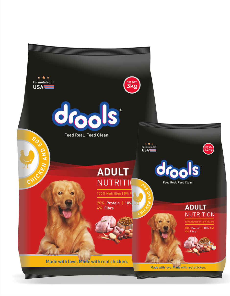Drools Chicken and Egg Adult Dog Food, 3kg with Free 1.2kg 4.2Kg