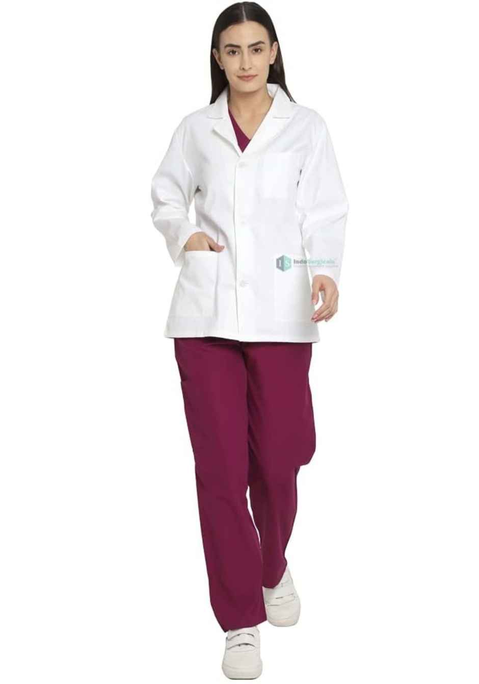 Paperbees unisex Full sleeves lab coat white Size Large | Anti wrinkle