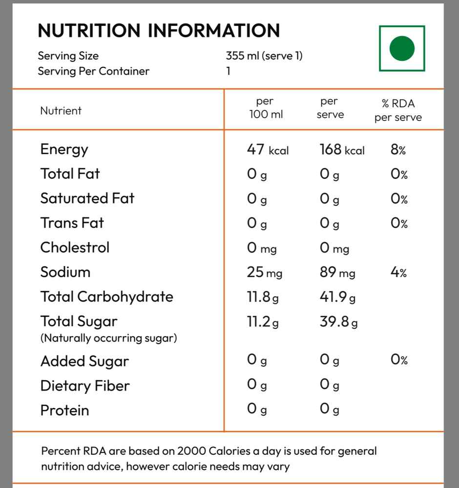 No filter Real Orange Juice