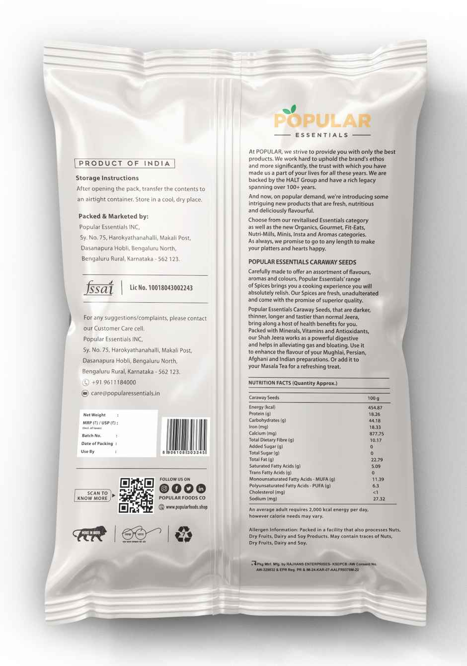 Popular Essentials Pe Shah Jeera 