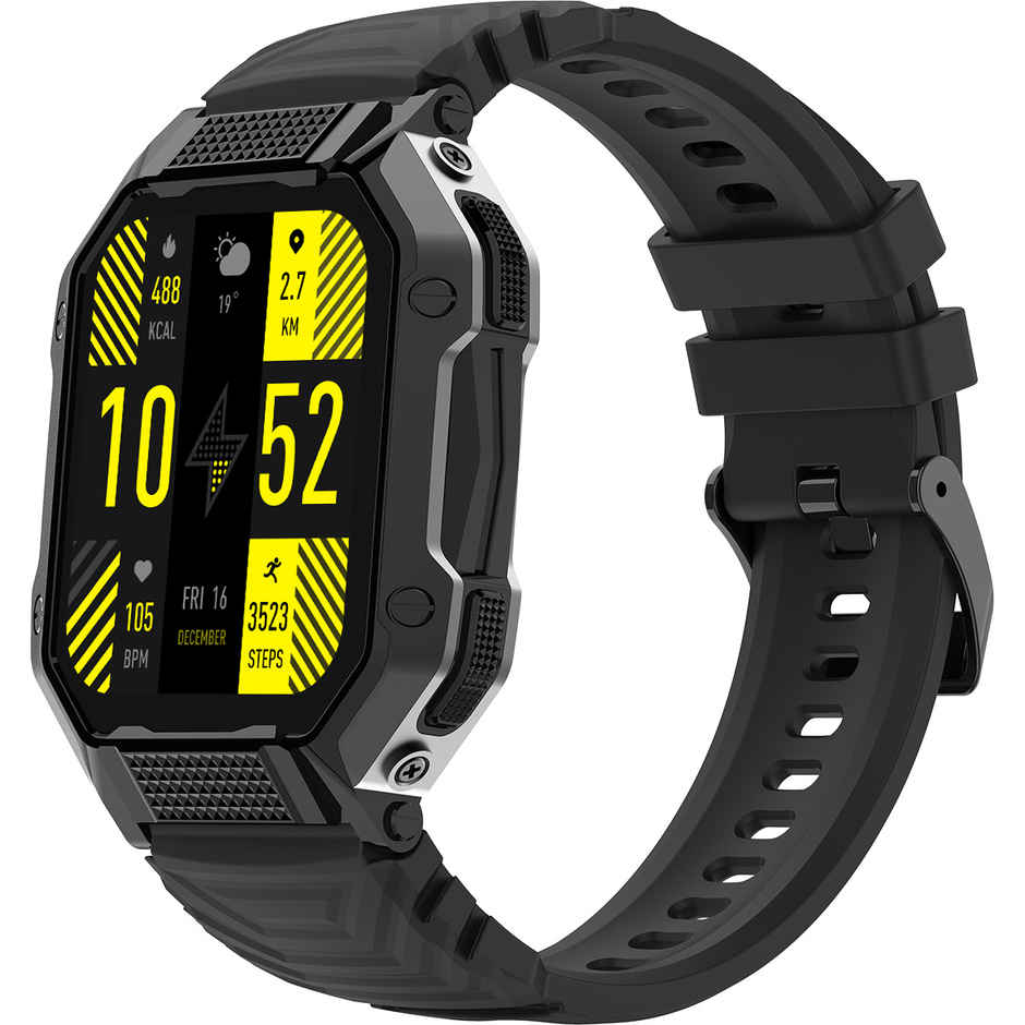 Fire-Boltt Shark Smartwatch | 1.82" Display | BT Calling - Black