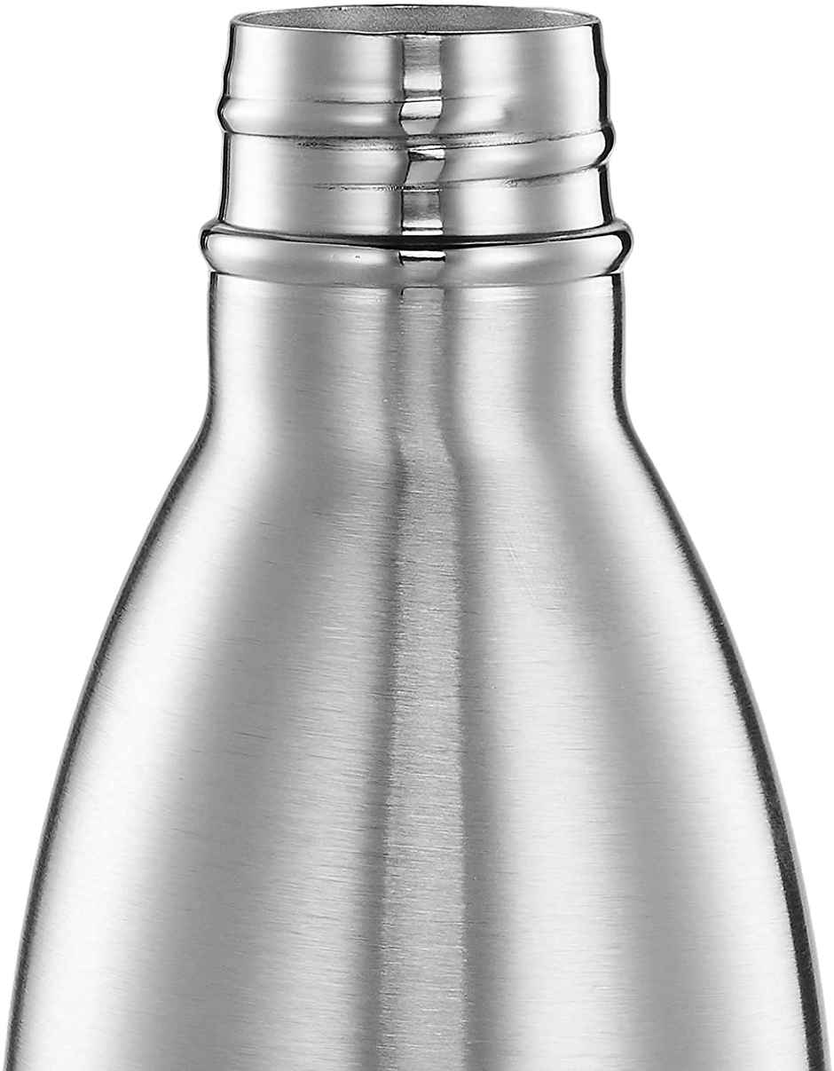 Kuber Industries Insulated Stainless Steel Water Bottle, Keeps Hot and Cold- 500 ml | Silver