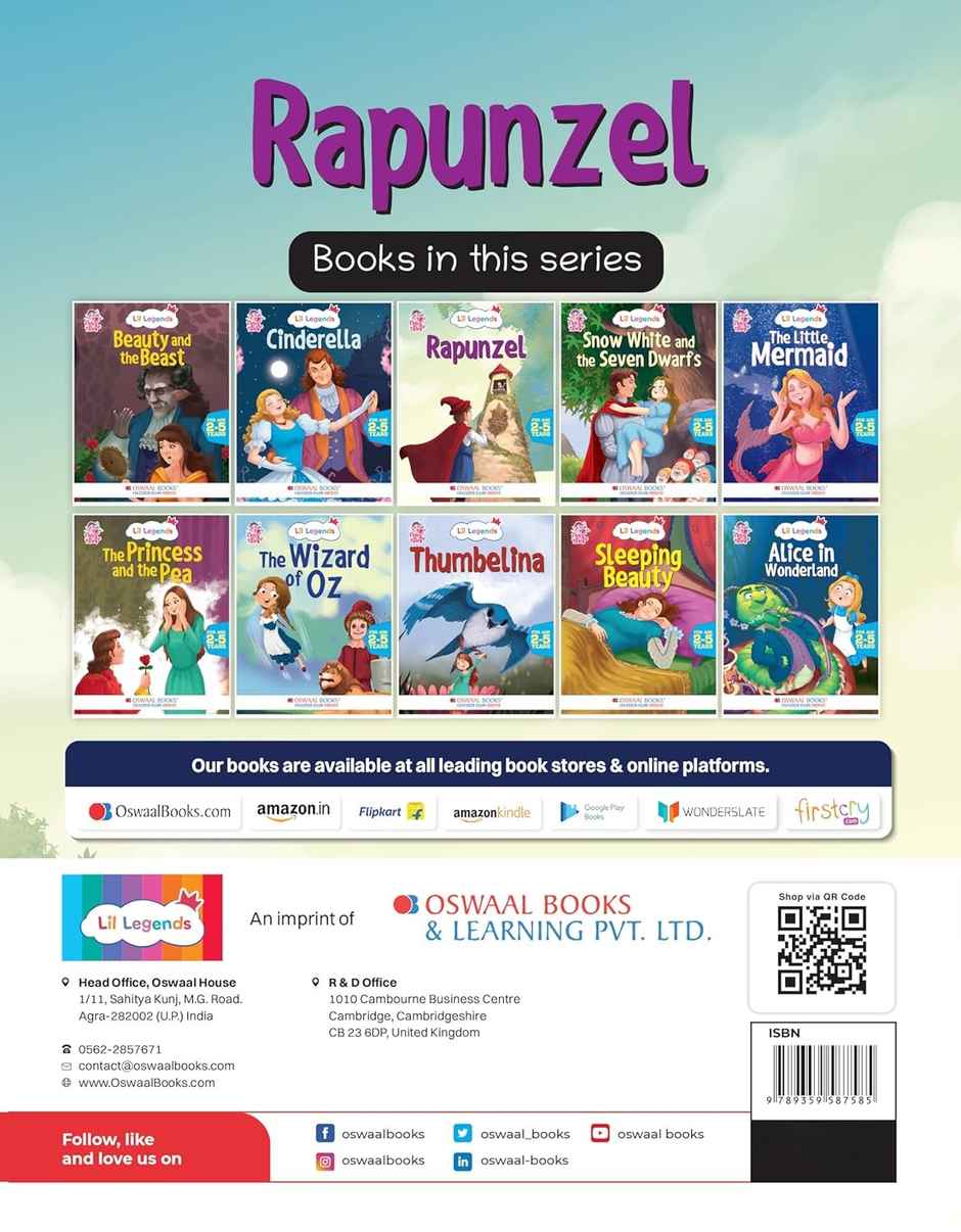 Oswaal Books Lil Legends Illustrated Fairy Tales - Rapunzel | For Kids | Age 2-5 Years