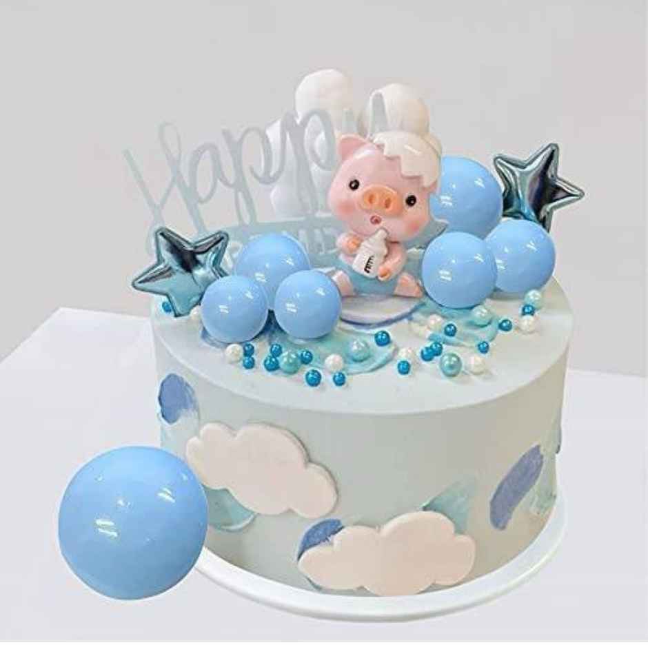 Chrome Faux Balls Topper For Cake Decoration (Colour May Vary)