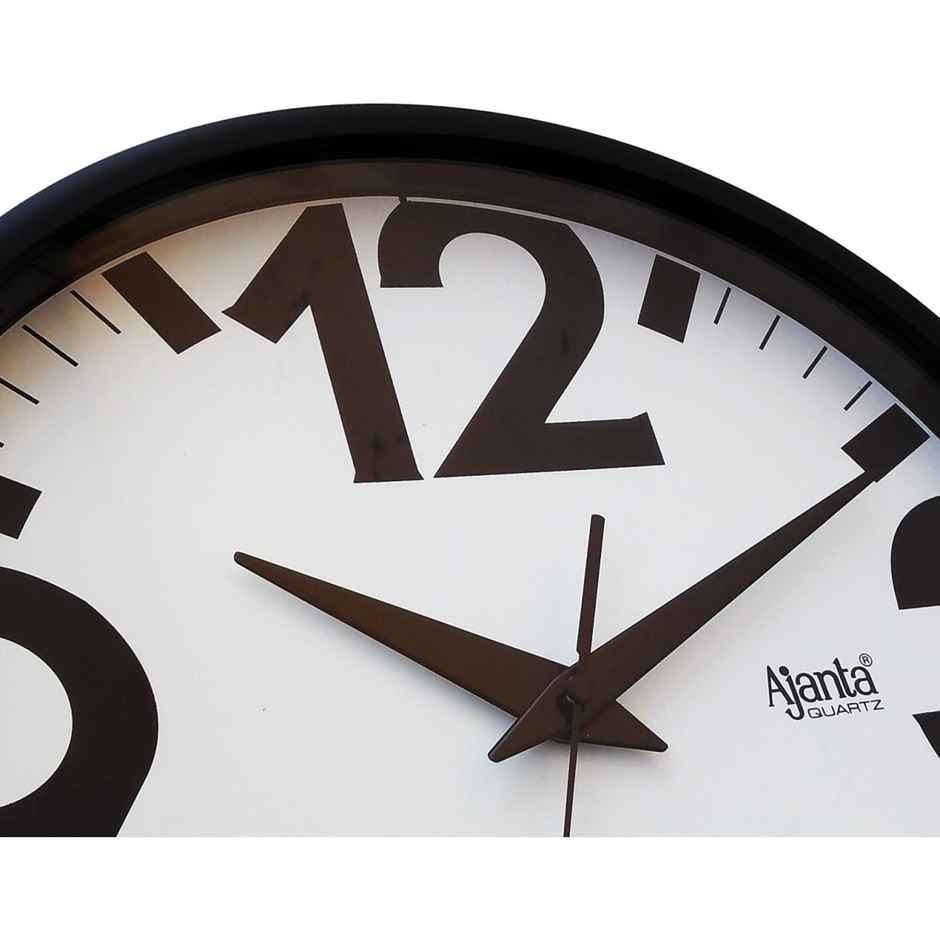 Ajanta Analog 31 cm x 31 cm Wall Clock | Black | With Glass | Standard