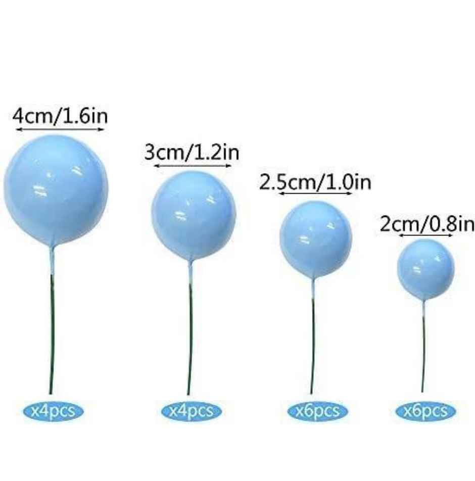 Faux Balls Topper For Cake Decoration | Colour May Vary | Chrome